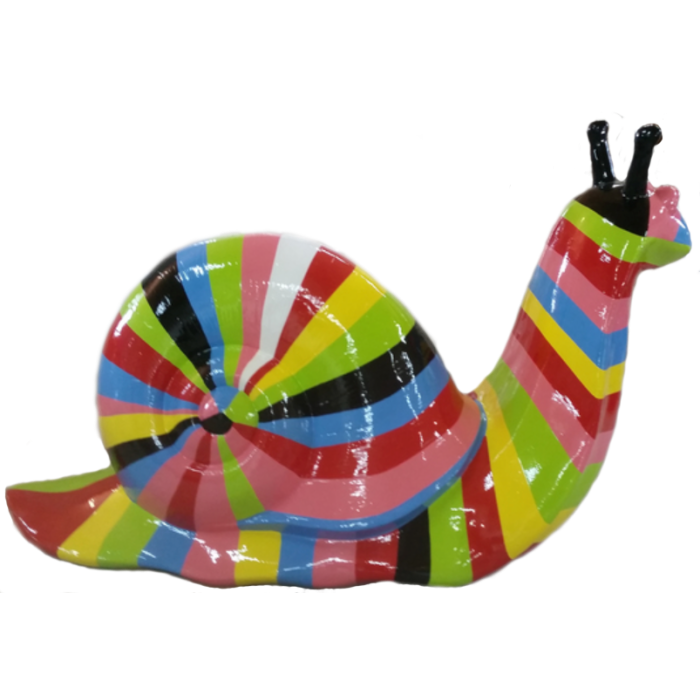 Gestreifte Schnecke übergroß XXL Deko- & Werbefigur