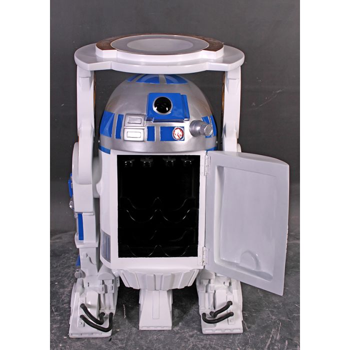 R2D2 Roboter Butler mit Tisch lebensgroß Dekorationsfigur, Tisch