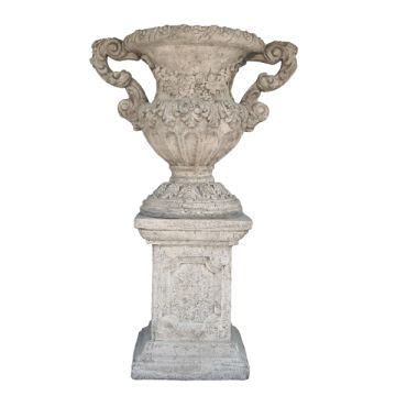 Blumenvase auf Säule groß lebensgroß