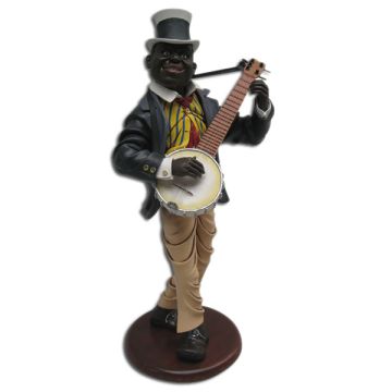Neger als Banjo Spieler verkleinert