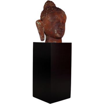 Thai Buddha Kopf groß auf Sockel lebensgroß
