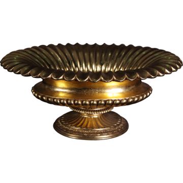 ovales Früchteschälchen Gold lebensgroß