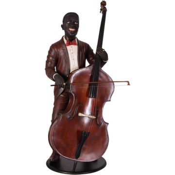 Neger als Bassspieler Jazz verkleinert
