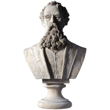 Charles Dickens Büste lebensgroß