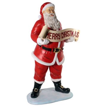 Weihnachtsmann mit Merry Christmas Band verkleinert