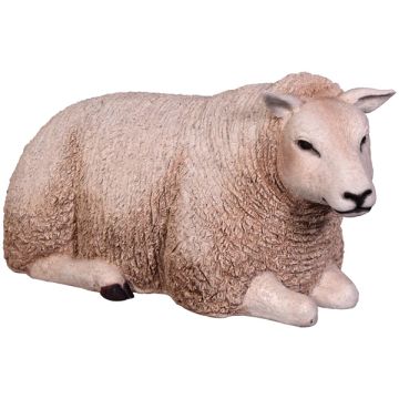 Wollschaf liegend lebensgroß