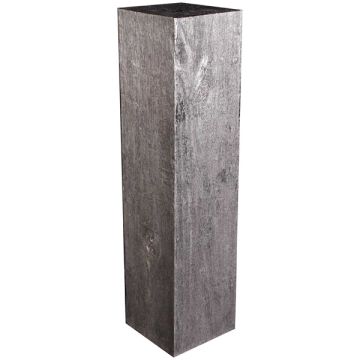 alte Holzsäule Silber lebensgroß