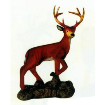 Hirsch auf Felsen verkleinert