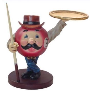 Billiardkugel als Butler lebensgroß
