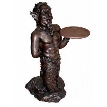 Neptun mit Tablett lebensgroß