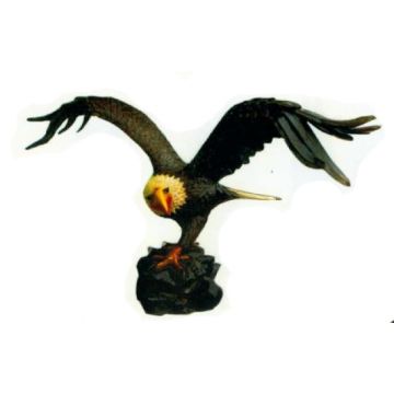 beeindruckender Weißkopfseeadler auf Felsen lebensgroß