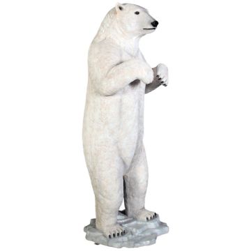 stehender großer Polarbär lebensgroß