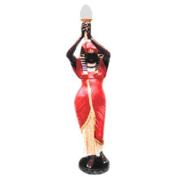 Ägypterin mit Lampe lebensgroß