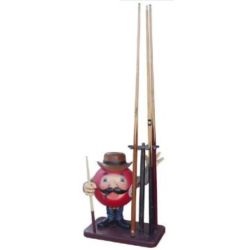 Billiardkugel als Queuehalter vergrößert