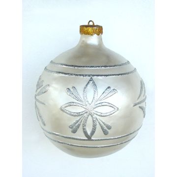 kleine Weihnachtskugel Silber-Silber vergrößert