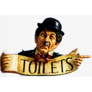 Toilettenschild lebensgroß