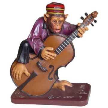 Affe am Bass lebensgroß