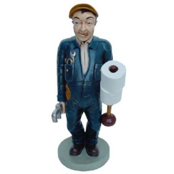 Klempner als Klopapierhalter verkleinert