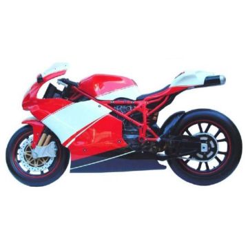 rotes Rennmotorrad für Wandmontage verkleinert