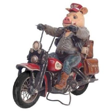 Biker auf Chopper verkleinert