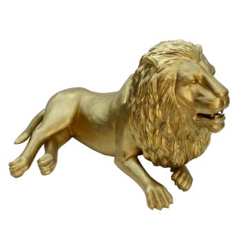 Goldener Löwe liegend lebensgroß