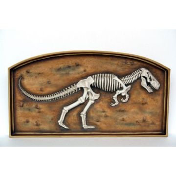 T-Rex Fossil im Rahmen verkleinert