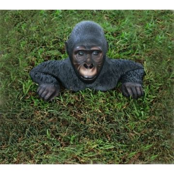 Gorilla aus Boden kletternd lebensgroß