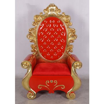 rot-goldener Weihnachtsthron lebensgroß