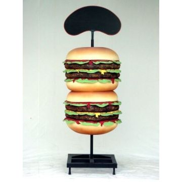 Hamburger groß mit Angebotstafel übergroß XXL