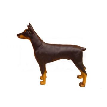 Dobermann stehend lebensgroß