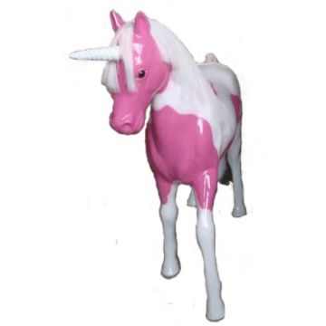 Einhorn Ponny in Pink/Weiß lebensgroß