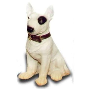 Bullterrier Kampfhund sitzend klein lebensgroß