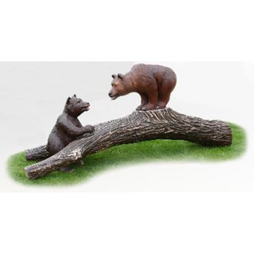 2 Bären auf Baum lebensgroß