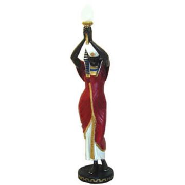 Ägypterin mit Lampe lebensgroß