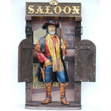 Cowboy im Saloon lebensgroß