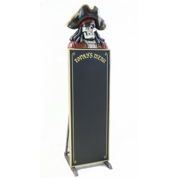 Piratenskelett Angebotstafel lebensgroß