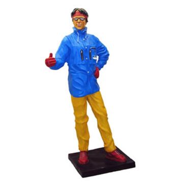 Snowboarder lebensgroß
