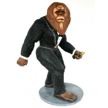 Big Foot mit Preisfigur lebensgroß