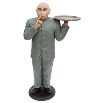 großes Dr. Evil Double mit Tablett lebensgroß