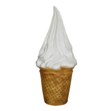Softeis in kleiner Waffel vergrößert