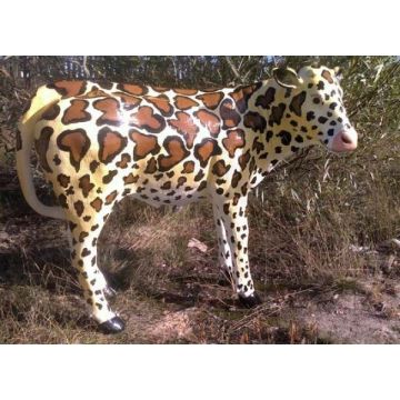 Designerkalb  Giraffenmotiv lebensgroß