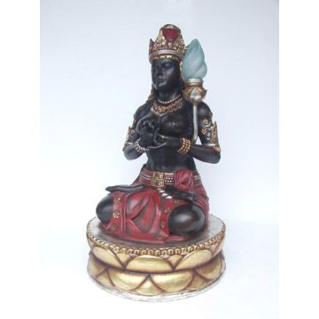 Hindu Göttin mit Lampe lebensgroß
