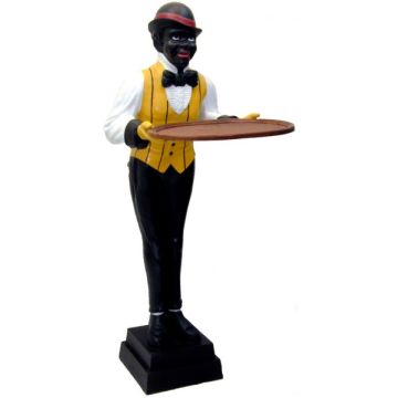 Butler mit Tablett lebensgroß