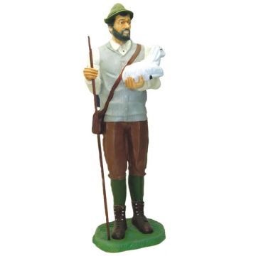 Schäfer mit Lamm lebensgroß