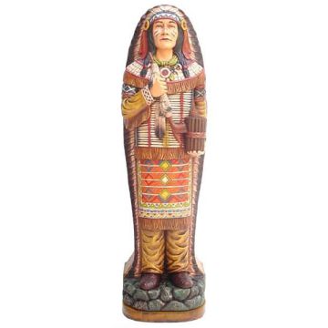 mittlere Indianerstatue als CD-Regal verkleinert