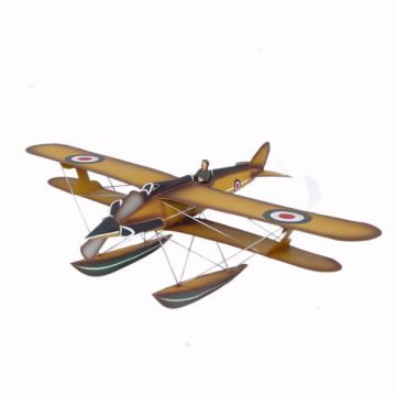 Doppeldecker als Wasserflugzeug verkleinert