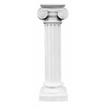Säule mit Schneckenkapitell lebensgroß