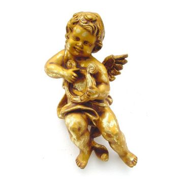 Engelputto mit Harfe verkleinert