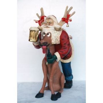 Weihnachtsmann After Happy Hour lebensgroß