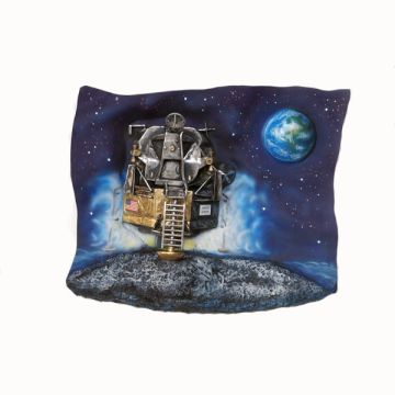 Mondsonde Lunar als Wanddekor verkleinert